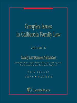 cover image of Complex Issues in California Family Law